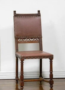 Carved Set Of 12 Antique French Renaissance Dining Side Chairs - Picture 1 of 6