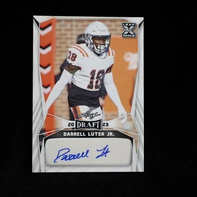 2023 Darrell Luter Jr. RC San Francisco 49ers Autographed Leaf Draft BA-DLJ "B" - Image 1 of 2