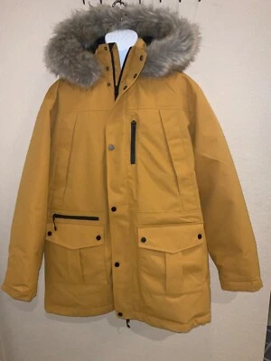 Мужской маленький размер бежевый Selby ARTIC парка куртка молнии и застежки спереди 9 карман новый W/T - Изображение 1 из 4