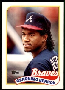 1989 Topps Traded Geronimo Berroa . Atlanta Braves #10T