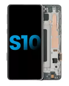 LCD Assembly W/Frame(W/O Finger Print Sensor) For Samsung Galaxy S10 Prism Black - Picture 1 of 11