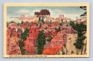 Bryce Temple- Bryce Canyon National Park Utah Postcard Unposted - Picture 1 of 2