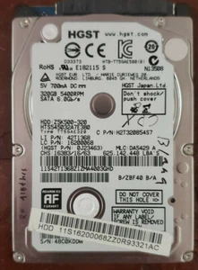HGST HTS545032A7E380 320GB, Internal, 5400 RPM, 2.5" Hard Drive, Storage, As-is - Picture 1 of 2