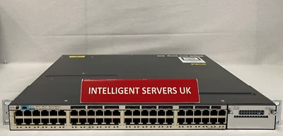 Cisco Catalyst WS-C3750X-48PF-S 48 10/100/1000 Ethernet PoE+ ports IP Base - Image 1 of 2