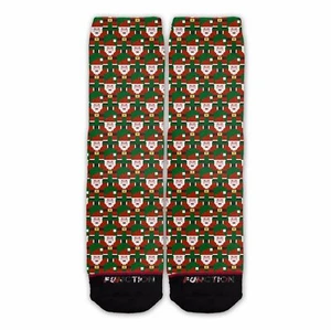 Function - 8-Bit Santa Pattern Green Fashion Sock - Picture 1 of 4