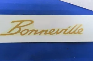 Triumph “Bonneville” Decal, Gold, Die-cut Sticker, 3-7/8″ wide x 3/4″ # 60-0680 - Picture 1 of 5