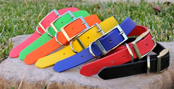 Biothane Waterproof Stinkproof Dog Collar with Stainless Steel Hardware 24" x 1" - Image 1 of 1