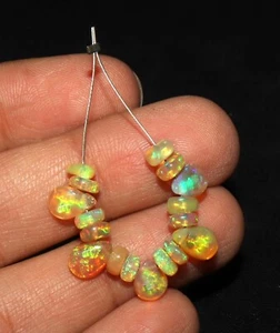 Natural Ethiopian opal loose beads for jewelry making opal almond shape beads - Picture 1 of 8