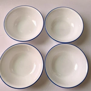 4 (four) Corelle Blue Corn Flower Soup Cereal Bowls 6 1/8" x 2" Blue Band - Picture 1 of 4