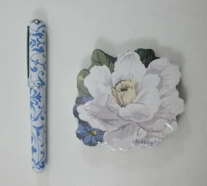 HBOT Gardenia white flower NOTE SET sticky pad 75 sheet pen Lady Jayne - Picture 1 of 3