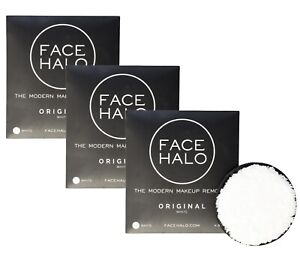 Face Halo -  Original White Reusable Make Remover - Pack of 3