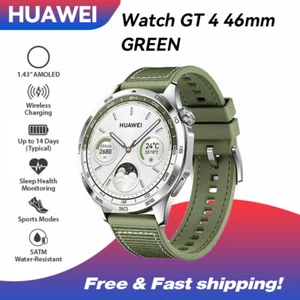 Huawei Watch GT 4 46mm GREEN 1.43" AMOLED Bluetooth iOS Android Smartwatch  - Picture 1 of 7