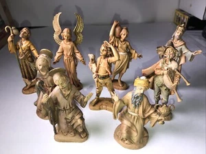 Vintage Fontanini Nativity Figure Lot Of 9 Depose Italy Spider Mark Angel - Picture 1 of 7