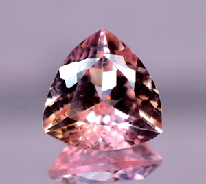 Natural Certified Padparadscha Sapphire Trillion Fine Cut Loose Gemstone 7.60 Ct