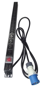 24 way PDU (20 IEC C13 + 4 C19) 16 AMP VERTICAL Power Distribution Unit 16A - Picture 1 of 1
