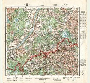 1934 Carta topografica vintage esercito APE (Lettonia), scala 1:75 000 - Foto 1 di 4