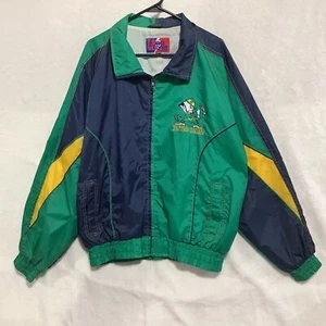 Vintage Pro Player Jacket Windbreaker Notre Dame Fightin' Irish Colorblock Men L - Picture 1 of 16