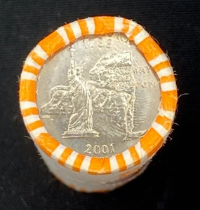 2001-P New York US State Quarters BU Original Wrapped Roll - Picture 1 of 1