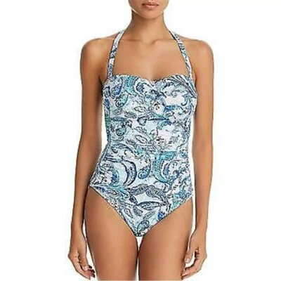 Traje de baño Lauren Ralph Lauren azul fiesta cachemir bandeau de una pieza 8 nuevo con etiquetas Foto 1 de 4