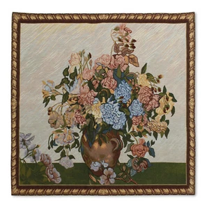 Floral Vase Tapestry Art Wall Hanging Home Decor 26.5"x27" - Picture 1 of 1