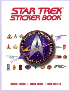 COMO NUEVO LIBRO DE PEGATINAS Star Trek 1999 Michael & Denise Okuda, Drexler ¡Primera Edición! - Imagen 1 de 2