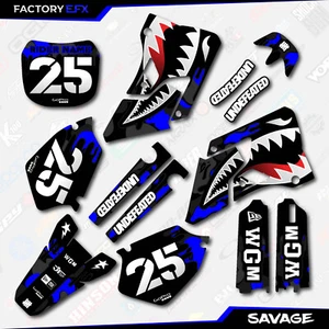 Black Blue Savage Camo Graphic Kit fit 00-01 Yamaha YZ125 YZ250 YZ 125 250 Decal - Bild 1 von 6