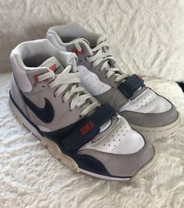 Nike Air Trainer 1 White Midnight Navy Medium Grey Red Men's Size 9 DM0521-101 - Picture 1 of 8