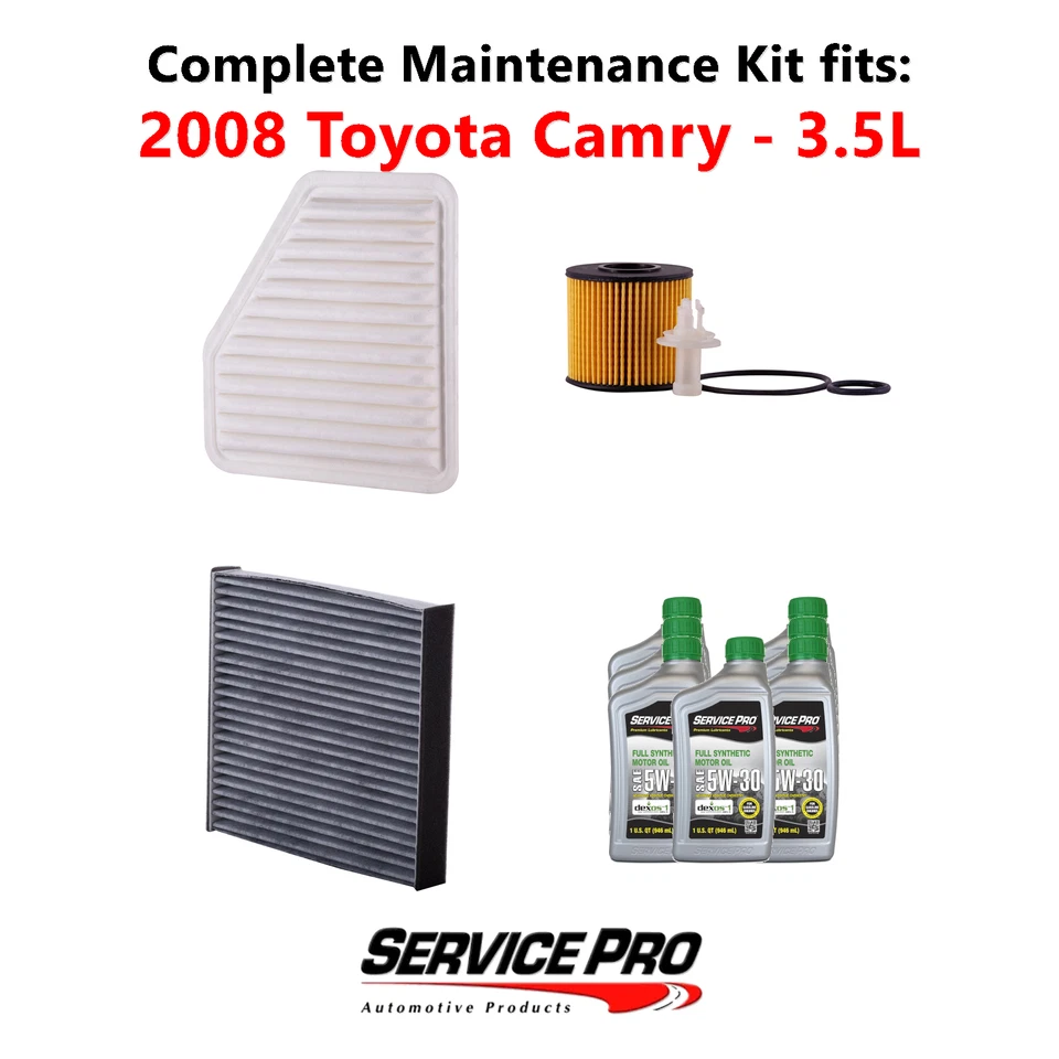 2008 Toyota Camry 3.5L Complete Air, Oil & Cabin Filter Kit (5W-30) - Image 1 of 4