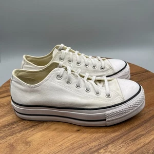 Converse Chuck Taylor All Star Lift Shoes Womens 7.5 White Platform Canvas - Picture 1 of 8