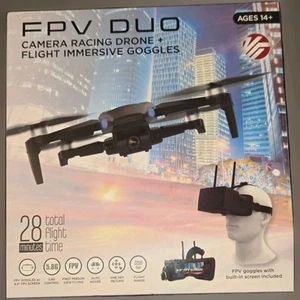 Vivitar FPV Duo Camera Racing Drone and First Person View Goggles with Built GPS - Picture 1 of 6