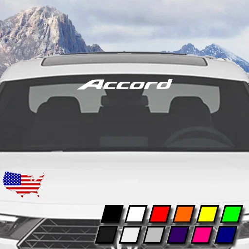 Calcomanía adhesiva de vinilo para parabrisas para Honda Accord LX SE EX-L Sport-L híbrido Foto 1 de 4