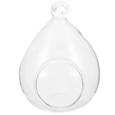  Übertöpfe Glas Übertopf Hängenden Blumentopf Pflanzgefäß Aus Klarem - Bild 1 von 4