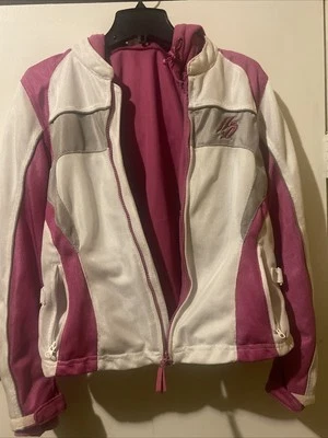 Chaqueta de malla Harley Davidson para mujer blanca/rosa/gris para equipo de equitación talla M reflectante Foto 1 de 4