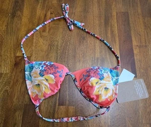 Hobie Multi Color Swimsuit Bikini Triangle Top Size XS Pink Floral NWT - Picture 1 of 4