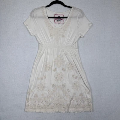 JW Los Angeles Johnny Was Joy Love Light Dress Small Boho Embroidery Beach - Image 1 of 4