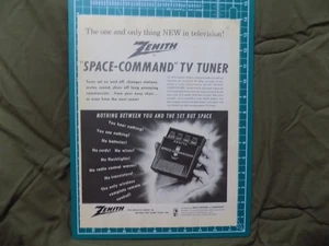 1956 PRINT AD ZENITH SPACE COMMAND TV TURNER NO WIRES - Imagen 1 de 1
