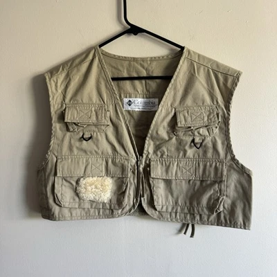 Chaleco de Vadeo Columbia Pesca con Mosca Aire Libre Equipo PFG Años 90 De Colección Foto 1 de 4
