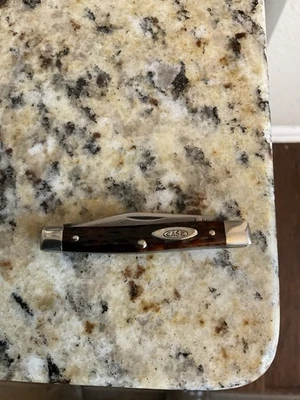 Case XXs Under 1940-64 Gorgeous Red Bone 6233 Knife Good Snap Full Blades - Image 1 of 4