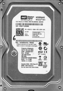 WD3200AAKS-75B3A0 dcm:  DANNNT2CH  Western Digital 320GB SATA D2-09 - Picture 1 of 1