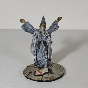 Pewter Wizard Large 2 1/8" Painted Metal Figure Sorcerer Mage Magician D&D - Picture 1 of 6