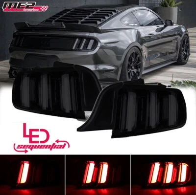 LED Sequential Tail Lights For 2015-2023 Ford Mustang Brake Left + Right Lamps - Image 1 of 4