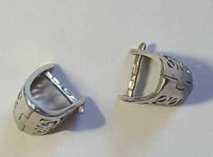 Vintage Ohrringe 925 Silber Gewicht 2,42 g. Rhodiniert. Ukrainischer Schmuck. - Bild 1 von 10