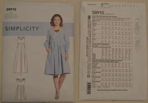 Simplicity- 8910 - Misses' Dress with Length and Sleeve Variations - Picture 1 of 1
