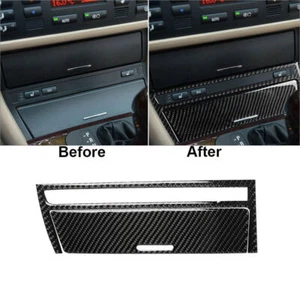 Cubierta de panel de cenicero central de fibra de carbono 2 piezas para BMW Serie 3 E46 1998-2005 - Imagen 1 de 11