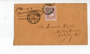 Portada de carta de soldado de la Guerra Civil de la Comisión Cristiana de Estados Unidos 1865 Ontario NY - Imagen 1 de 2