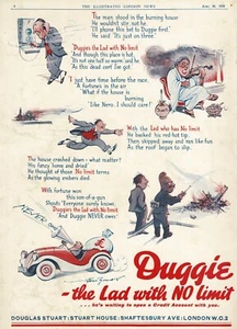 Juegos de azar vintage 1938 con ""Duggie the Bookie"". Anuncio original de revista. - Imagen 1 de 2