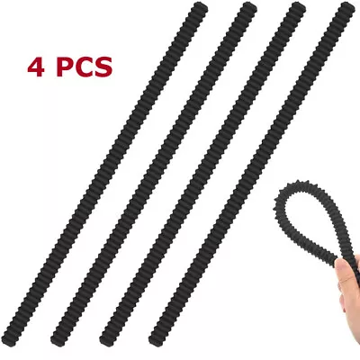 4 Pcs Oven Rack Protectors Heat Resistant Silicone Oven Shelf Edge Guards Black