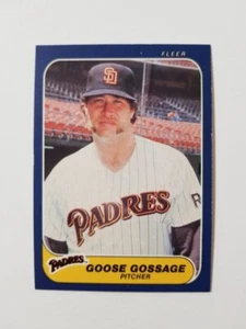 GOOSE GOSSAGE 1986 FLEER BASEBALL CARD #322 SAN DIEGO PADRES - Picture 1 of 2