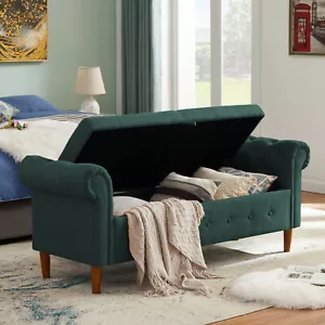 Platzsparende Aufbewahrung Mehrzweck Rechteckige Bank Sofa Hocker Aufbewahrung Neu USA - Bild 1 von 14