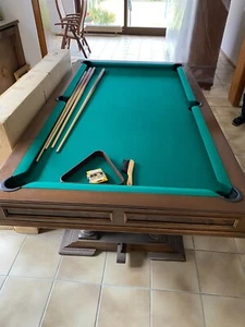 Billardtisch (L 205 cm x B 115 cm x H 82 cm) mit schöner Holzplatte - Bild 1 von 7